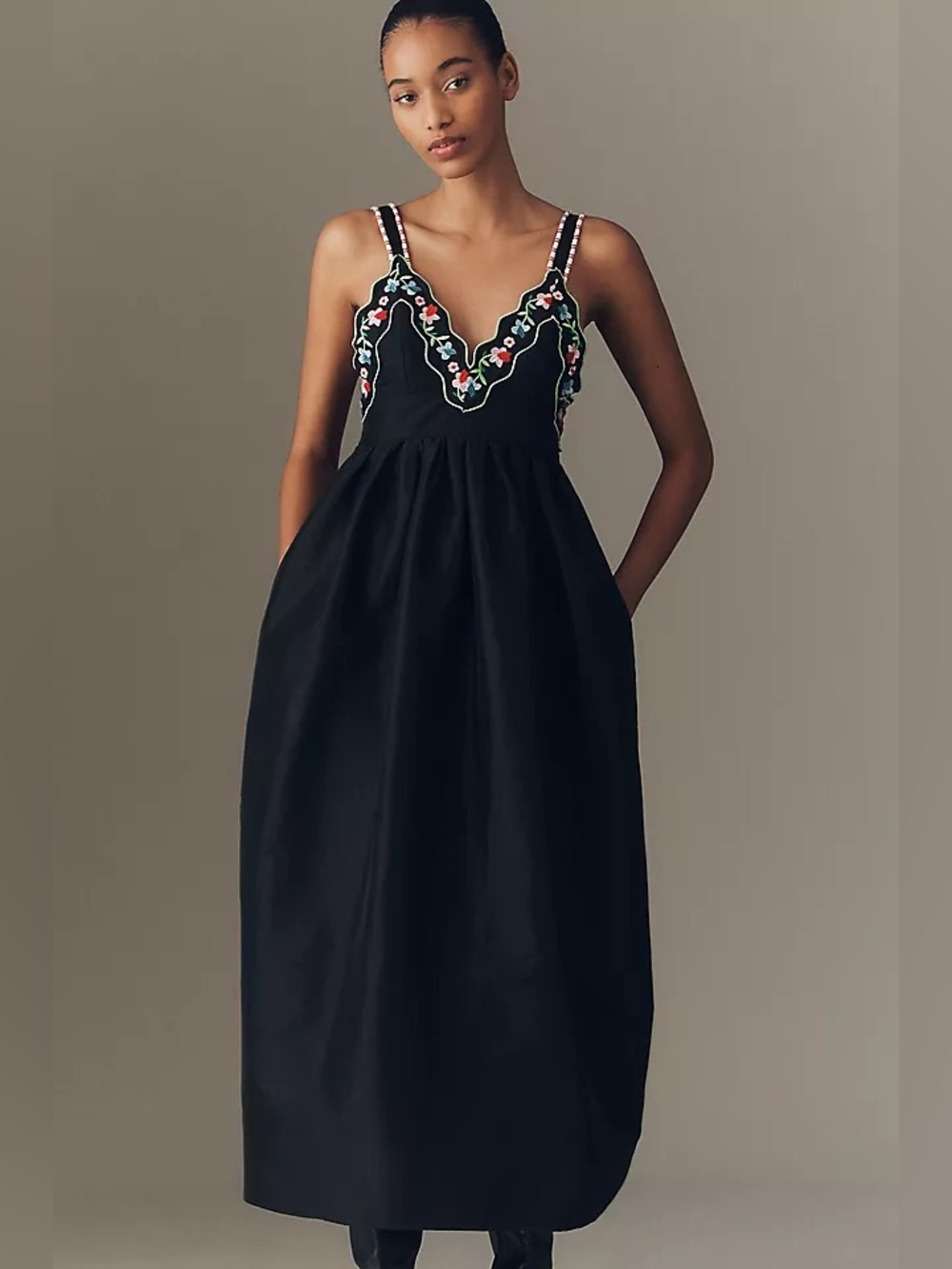 Anthropologie CeliaB Selene V-Neck Midi Dress | Medium | New With Tag!